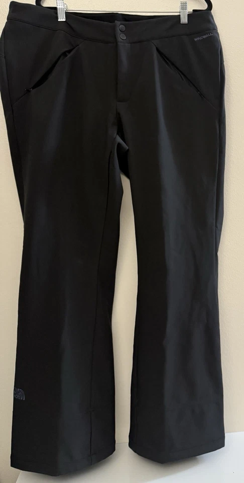 Pantalones para mujer The North Face XL negros cortavientos esquí snowboard forrados de vellón Foto 1 de 4