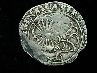 Early Hammered 1474 - 1504, Ferdinand & Isabella Silver 1 Real - Seville - Image 1 of 4