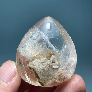 Ciondolo Quarzo Cristallo 180Ct 100% Purifica Guarisci Trasparente "Pietra in Pietra" Lucido - Foto 1 di 9