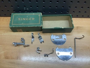 Vintage Singer Attachment Parts In Singer Box - Picture 1 of 11