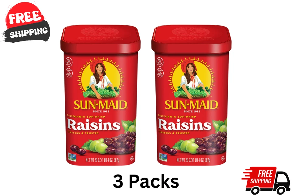 Sun-Maid California Sun-Dried Raisins 20oz Resealable Canister - Image 1 of 1