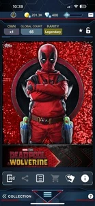 Topps Marvel Collect Deadpool & Wolverine Kidpool #1 Legendary Red Speckle 65cc - Picture 1 of 2