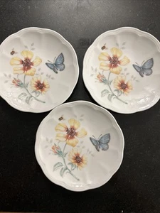 Lenox 3 Stück Schmetterlingswiese Dessertteller 6 1/2 Zoll - Bild 1 von 4