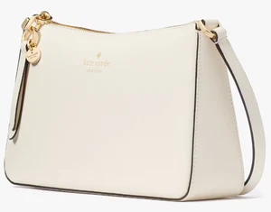 Kate Spade Ginnie Umhängetasche Meringue Handtasche KK311 elfenbein weiß Quaste neu mit Etikett F - Bild 1 von 15