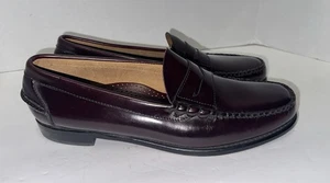 Vintage LL Bean Herren Cordovan Penny Halbschuhe Burgund Rot Leder Handarbeit 14 - Bild 1 von 8