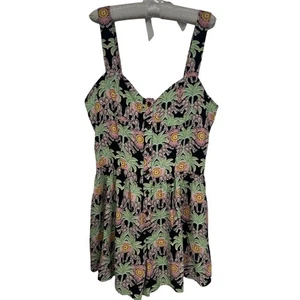 NWT Mini Molly Bracken Teen Girls Floral Romper Size 16 Black Sleeveless - Picture 1 of 9