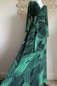 Stunning maxi Dress 10 Vintage style Retro 70s Gypsy Wench flamenco evening - Picture 1 of 13