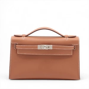 Hermès Pochette Kelly Mini Swift Gold Silver Metal Fittings W: 2024 - Picture 1 of 11