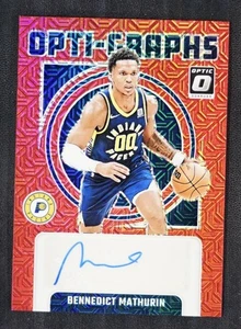 2024-25 Panini Donruss Bennedict Mathurin Red Mojo Auto Indiana Pacers - Picture 1 of 2