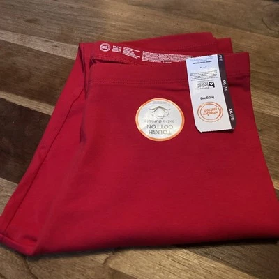 NWT Wonder Nation Tough Cotton Red  Leggings Girls Xl 14/16 - Image 1 of 4
