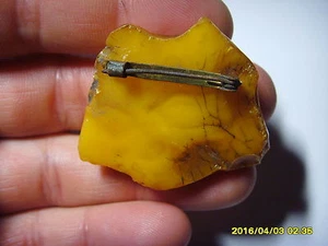 Authentic Vintage Natural Genuine Baltic Amber Brooch 10.87gr. A-390 - Picture 1 of 11