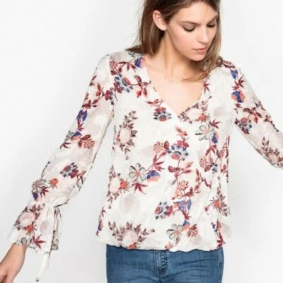 Blusa Bordada Estampado Floral La Redoute Talla UK 18 LF8 RR 02 Foto 1 de 4