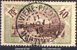 MARTINIQUE N° 71 AVEC BEAU CACHET DE RIVIERE PILOTE DU 11/11/1913 A VOIR - Picture 1 of 2