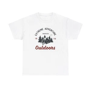 Extreme Adventures Outdoors Camping Unisex Heavy Cotton Tee - Picture 1 of 29