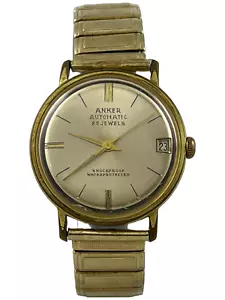 Vintage Herrenarmbanduhr Anker Automatic mit Datum und Flexband, teils defekt - Bild 1 von 4