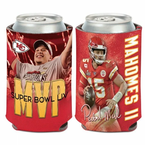 PATRICK MAHOMES KANSAS CITY CHIEFS SOFT FOAM CAN COOZIE KOOZIE COOLER HOLDER Cover
