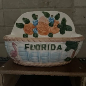 Vintage Florida Souvenir 5" Scouring Pad Holder Nice Made in Japan - Picture 1 of 12