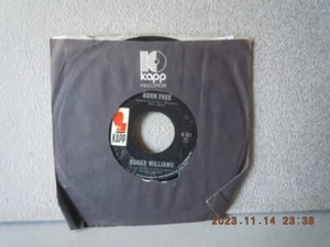 WILLIAMS,ROGER 7"vinyl...BORN FREE/JIMMIE'S TRAIN...KAPP...VG...'66 - Picture 1 of 2