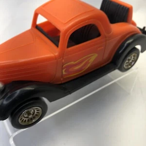 Vintage Orange Plastic Toy Strombecker 1936 Model Ford Coupe Flames - Picture 1 of 6