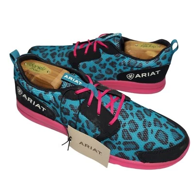 Zapatilla deportiva Ariat Fuse jóvenes niñas talla 5 estampado de guepardo con cordones 10018650 Foto 1 de 4