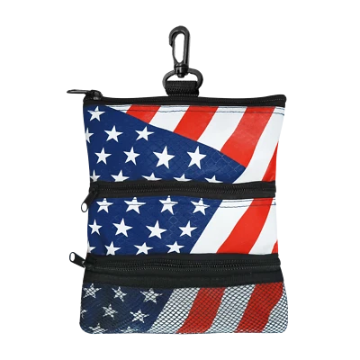 FINGER TEN Golf Bag Accessories Valuables Pouch Bag Multi Pocket Zipper Hook Tee Pouch Bag