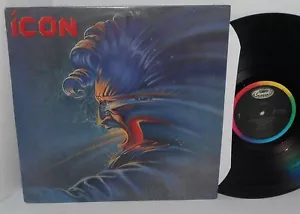1984 ICON self-titled debut vinyl LP Ex / VG RARE METAL - Picture 1 of 2