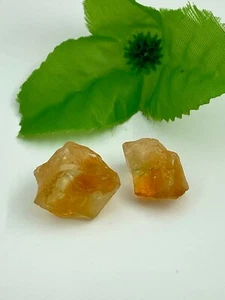 Natural Citrine Nugget Rough Loose Gemstone Healing Gemstone 65.25 Cts , 2pcs - Picture 1 of 3