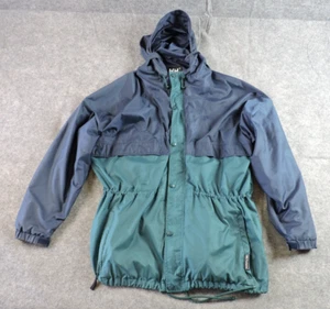 Helly Hansen Mens XL Packable Lined Hooded Nylon Windbreaker Vented Distressed - Picture 1 of 16