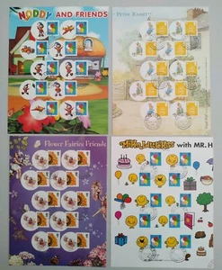 22 Jan 2009 Smilers Used Blocks of 10 Peter Rabbit Noddy Mr.Men Flower Fairies - Picture 1 of 3