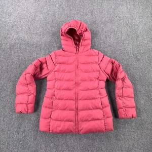 Uniqlo Puffer Jacket Girls Size 11-12 Pink Full Zip Pocket Lightweight - Picture 1 of 11