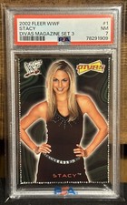 2002 Fleer WWF WWE Stacy Keibler Divas Magazine Card 1 of Set 3 PSA 7 Near Mint