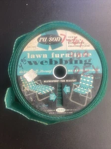 Ru/Son Lawn Furniture Webbing Vintage Green 2 1/8 Inch Wide Aprox 35 Yards - Picture 1 of 9