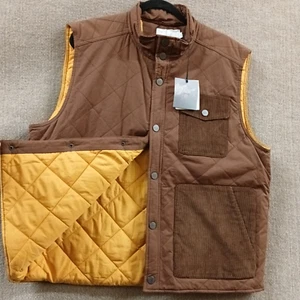 Onia Stepp Twill Weste Herren Xl Bison Braun Cord Patch Boxy Fit - Bild 1 von 9
