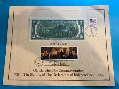 USPS OFFICIAL FIRST DAY COMMEMORATIVES 1776- 1976 DECLARATION OF INDEPENDENCE - Image 1 of 4