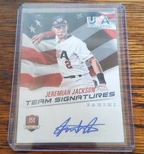 2015 JEREMIAH JACKSON PANINI USA TEAM SIGNATURES BLUE INK #13 (035/299) MINT