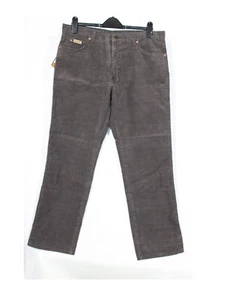 Wrangler Texas Mens Corduroy Trousers W36" L31" Brown Grey Cords - Picture 1 of 18