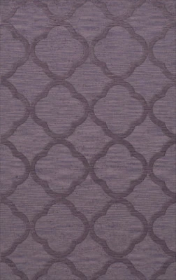 Purple Quaterfoil Trellis Print Transitional Area Rug Geometric DV8 - Image 1 of 2