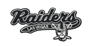 Las Vegas Raiders NFL Football Team Logo zum Aufbügeln Aufnäher Patch - Picture 1 of 3
