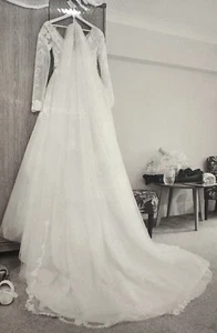 White rose Ivory Wedding Dress Size 12 - Picture 1 of 4