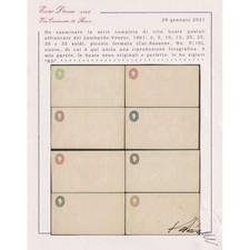 LOMBARDO VENETO 1851 INTERI POSTALI N.9-16 CERTIFICATI