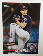 Max Scherzer~Nationals~2020 Topps #5 "Topps Heritage Sticker Collection"