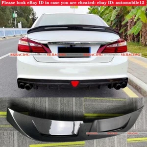 Carbon Fiber Rear Trunk Spoiler Lid Wing For 2013-2017 Honda Accord 4DR Sedan - Picture 1 of 20