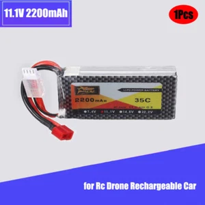 1pcs Lipo Battery 11.1v 2200mAh 35c 3s with T Plug For Rc Drone Rechargeable Car - Picture 1 of 10