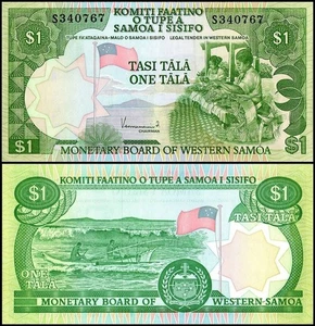 Western Samoa 1 Tala, 2000 ND, P-19CS, UNC Prefix S, Modern Reprint - Picture 1 of 1