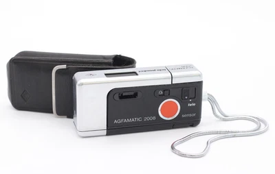 Agfa Agfamatic 2008 Pocket Kamera silber / schwarz Vintage mit Etui - Bild 1 von 4