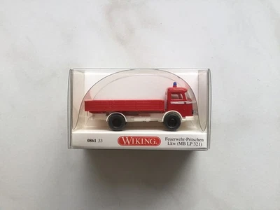 Wiking 086133 Feuerwehr-Pritschen 1:87 LKW MB LP 321 in OVP - Bild 1 von 2