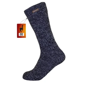 HANDMADE ANDEAN ALPACA OVER THE CALF GRAY SOCKS - Picture 1 of 7