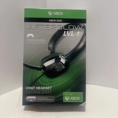Xbox One Afterglow LVL 1 Chat Headset Wired Noise Cancel Mic PDP NEW  Sealed - Image 1 of 4