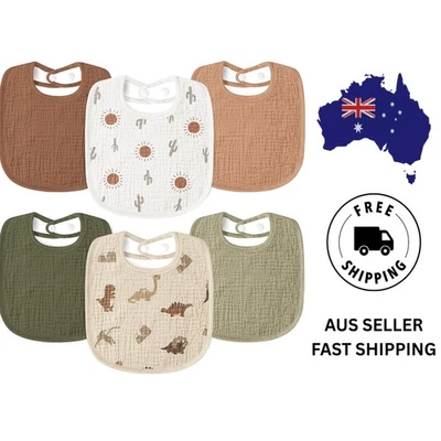 Muslin Baby Drool Bibs Soft Square Adjustable Baby Bandana Bibs for Unisex Gi... - image 1 of 4