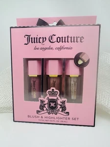 Juicy Couture Blush & Highlighter Set 0.6 fl oz – 3-Piece Makeup Gift Set - Picture 1 of 3